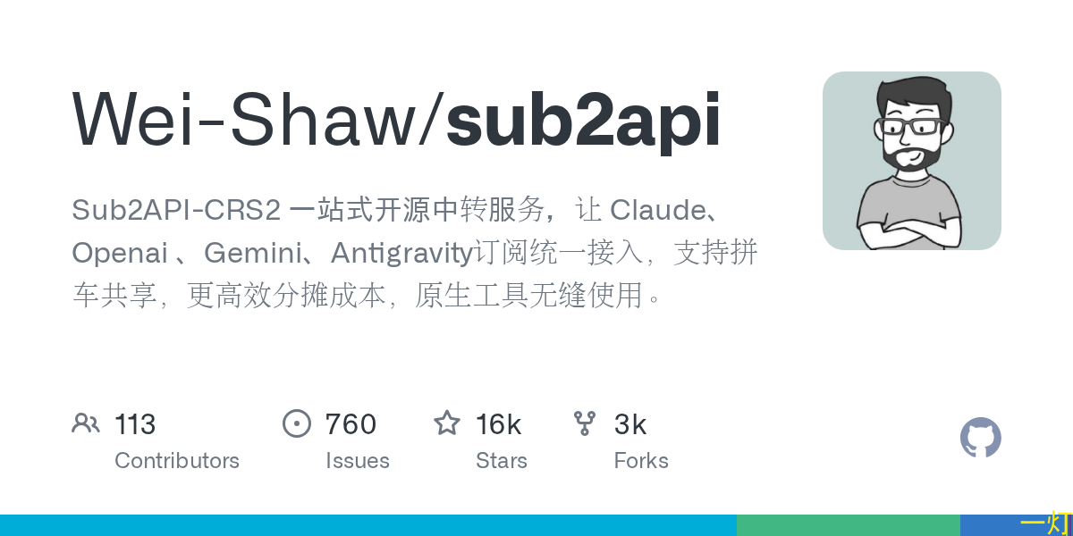 Wei-Shaw/sub2api cover