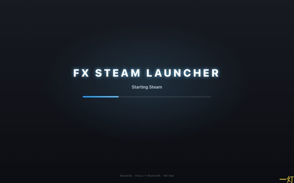 Mac 上的 SteamOS 大屏启动界面