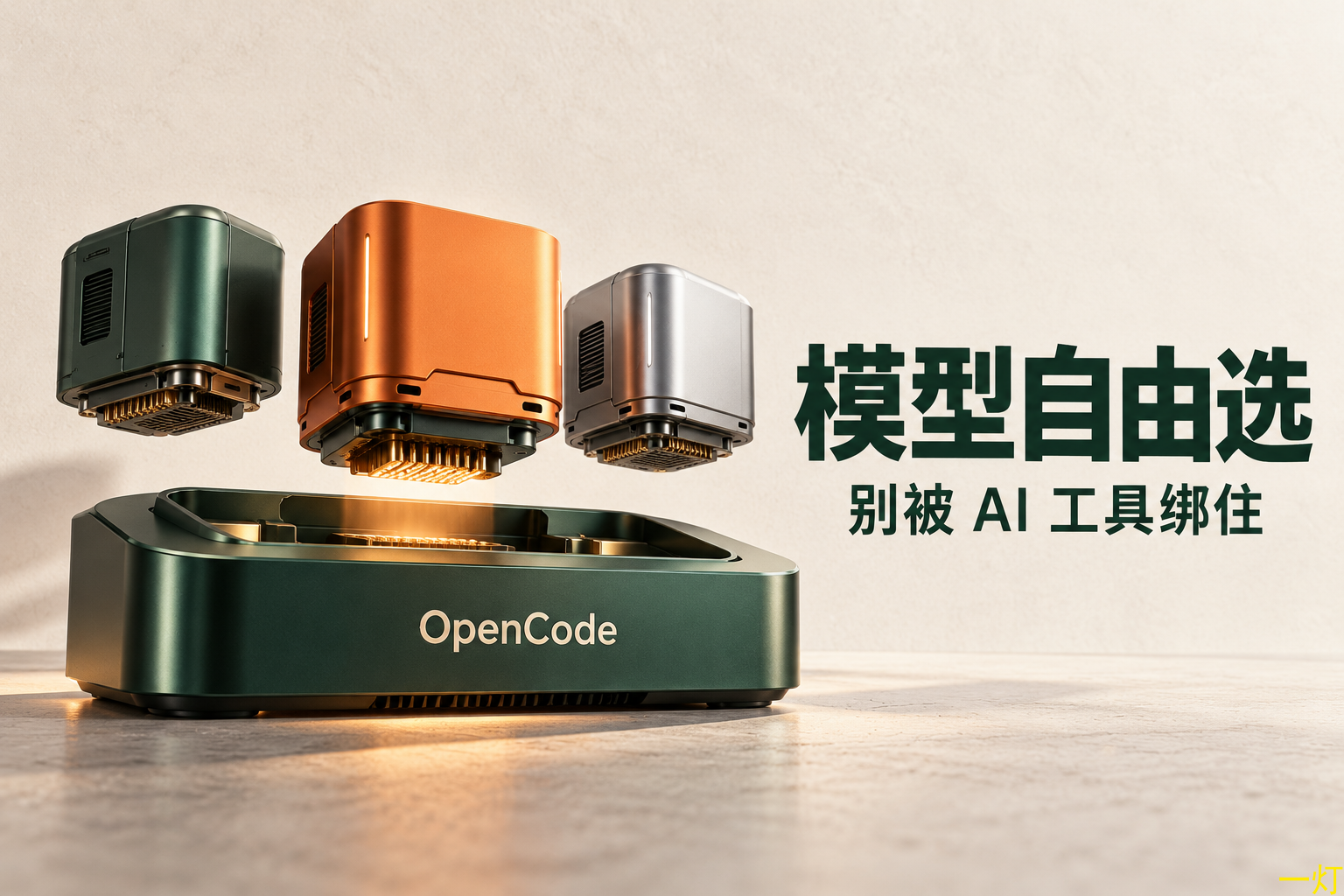 OpenCode 模型自由选择主题插画